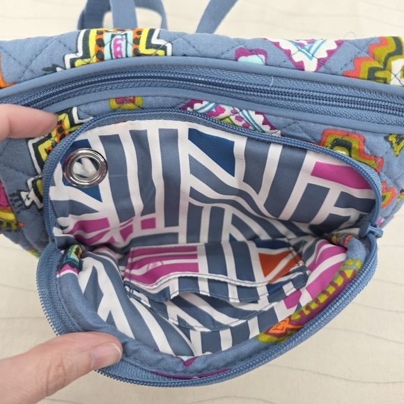 Vera Bradley Womems Crossbody Hip Pack & Wallet Blue Painted Medallons Bag Purse - Picture 11 of 14